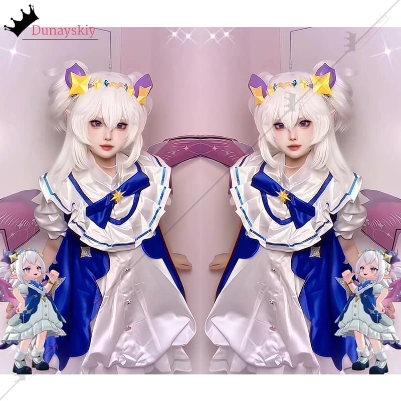 Costume da Cosplay del Gioco Roco Kingdom, Uniforme da Elfo Fantasy Freya per Donne, Abito KAWAII Lolita con Parrucca, Vestito a Tema Halloween