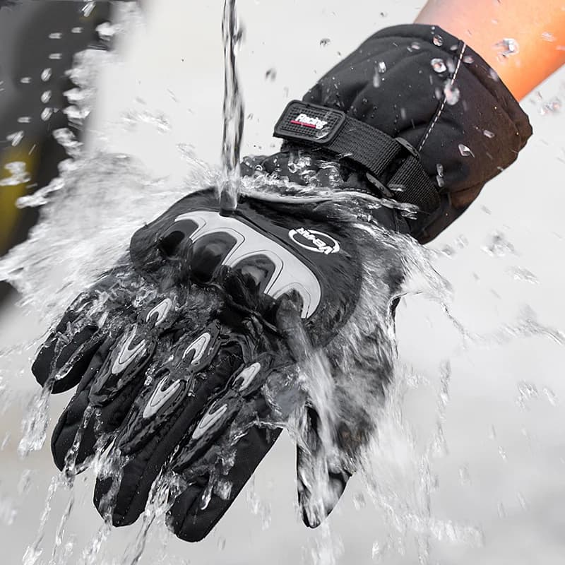 Vendita Nuovi guanti da moto Guanti invernali caldi e impermeabili Sport all'aria aperta Guanti da sci da skate Motociclista Motocross Racing Equitazione bici
