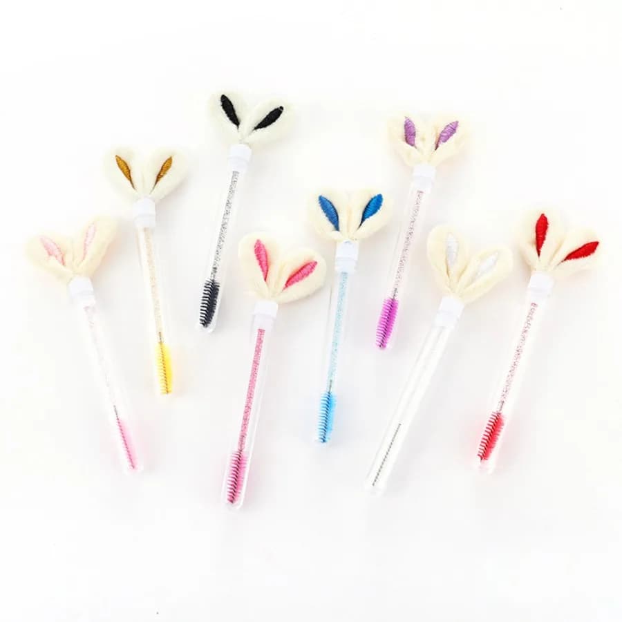 Mascara brush with rabbit ear crystal tube, 5 casual pieces, eyelash tools, tools necessary for extending eyelashes, make-up and beauty