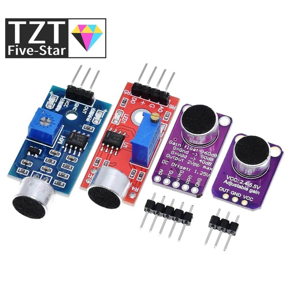 Vendita modulo sensore audio sensore di controllo del suono MAX4466 MAX9814switch rilevamento fischietto interruttore amplificatore per microfono per Arduino