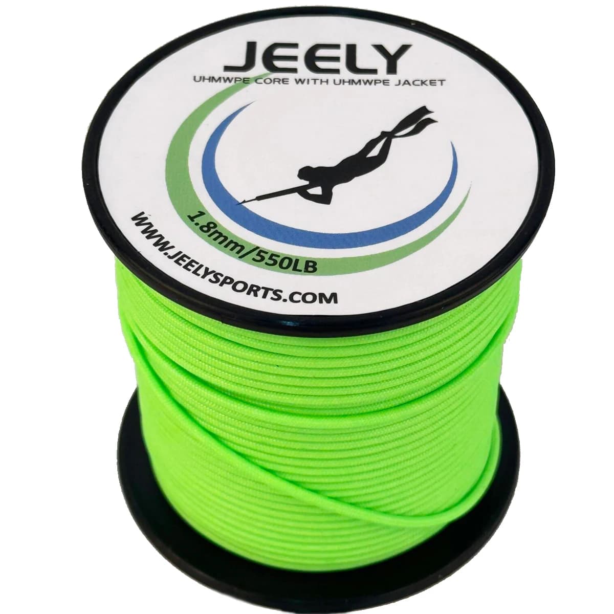 Underwater fishing line with double roll of 50 m uhmwpe 1.8 mm, 2 mm