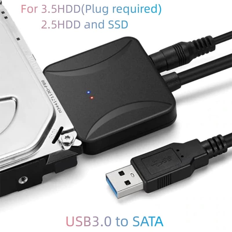 Cavo da USB 3.0 a SATA 3 adattatore da Sata a USB converti cavi supporto SSD esterno da 2.5/3.5 pollici adattatore HDD connettore per disco rigido