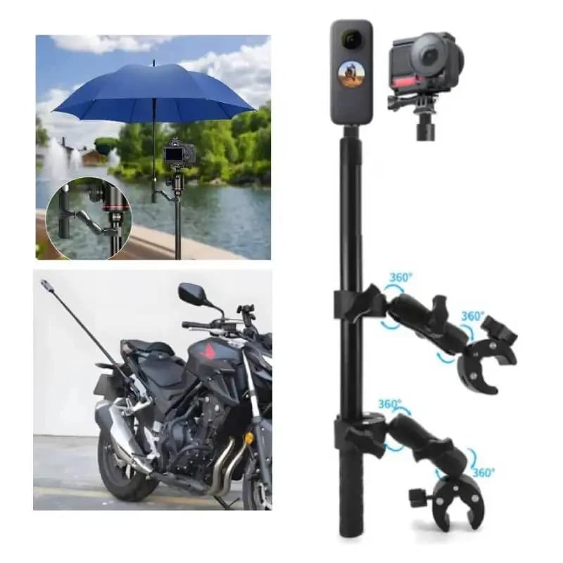 Kit di accessori per fotocamera sportiva per Insta360 One X2 X3 X4, selfie stick panoramico per GoPro DJI, monopiede con supporto e accessori.