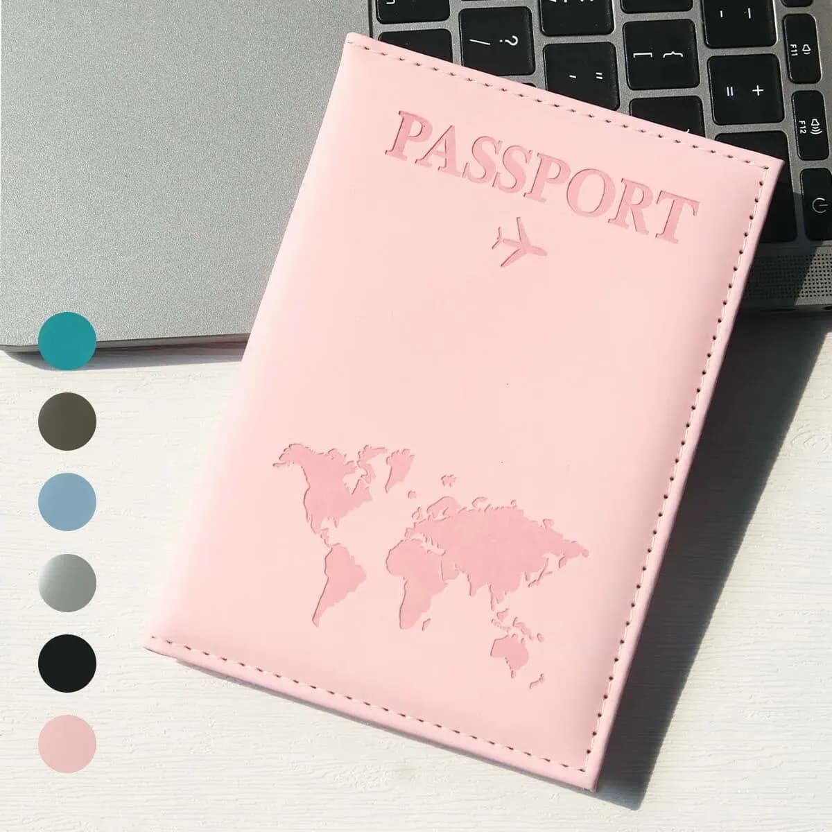 Porta passaporto Mappa Copertina per passaporto in PU Viaggio Essenziale Crociera Must Have Porta passaporto Sottile e portatile per i viaggi
