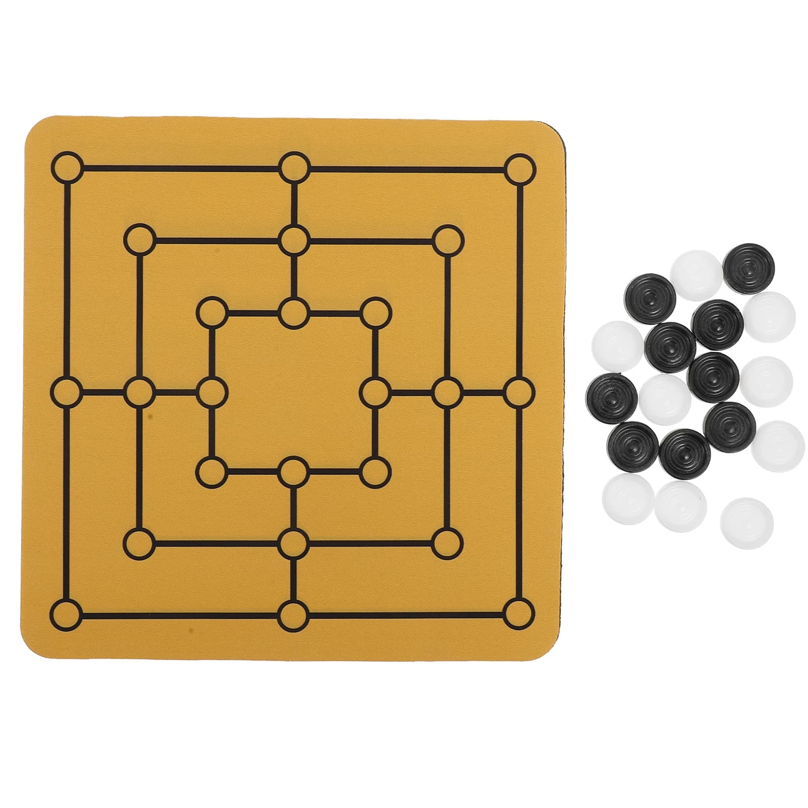 1 Set Nove Mens Morris Gioco da tavolo portatile per scacchi domestici Gioco da tavolo per famiglie con raccolta di feste da tavolo