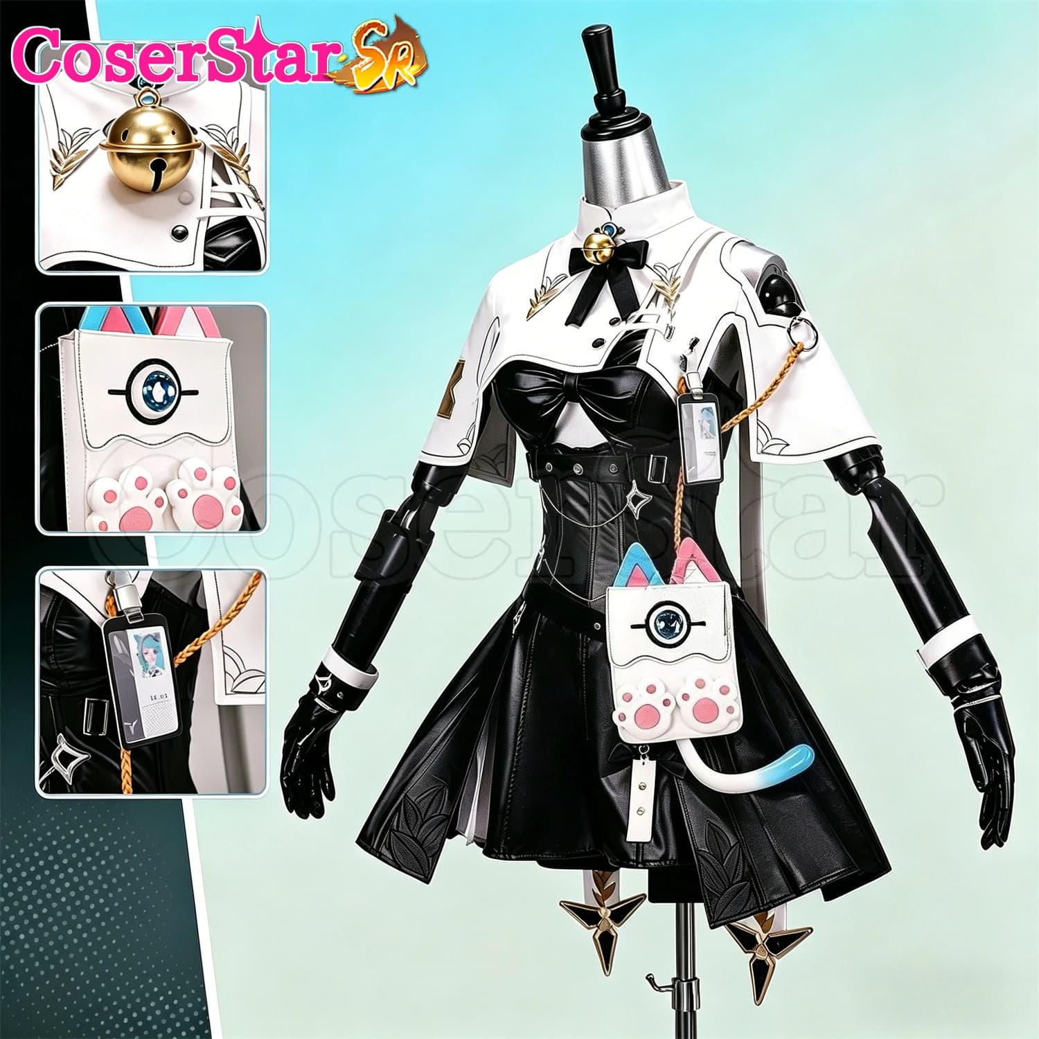 CoserStar-SR Neverness to Everness NTE Mint Costume Cosplay, Abito per Carnevale, Anime, Giochi di Ruolo, Uniforme, Vestito, Parrucca, Scarpe, Accessori