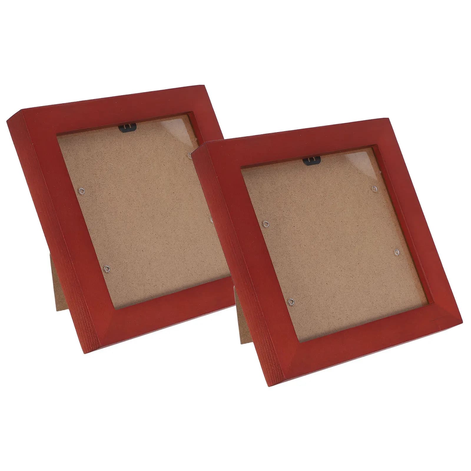 2Pcs Square Wood Picture Frame 5x5 Photo Display Wall Art Birthday Wedding Cd Dvd Organizer Rack Rustic Calligraphy Painting