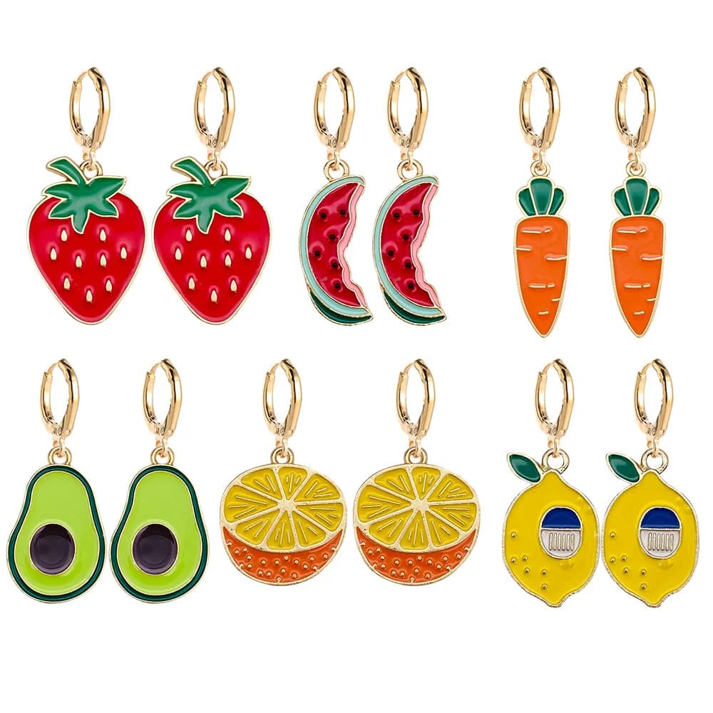 6 pz/set Set di frutta smaltata che blocca i pennarelli per punto a maglia Matel Crochet Latch per kit di pennarelli artigianali fai da te strumenti per Clip ad ago