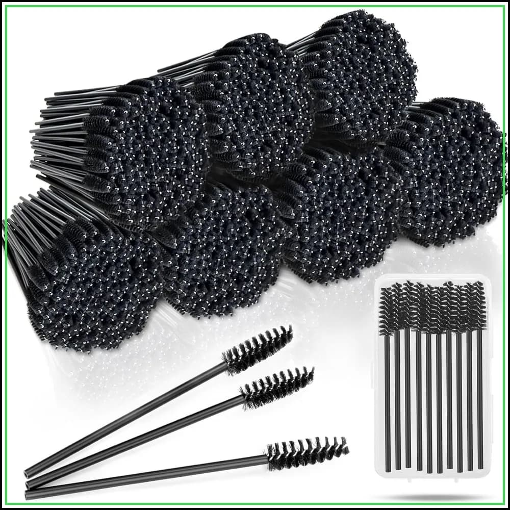 600-Pcs Mascara Wands Disposable Eyelash Brushes with Container Spoolies for Eyebrow Extensions