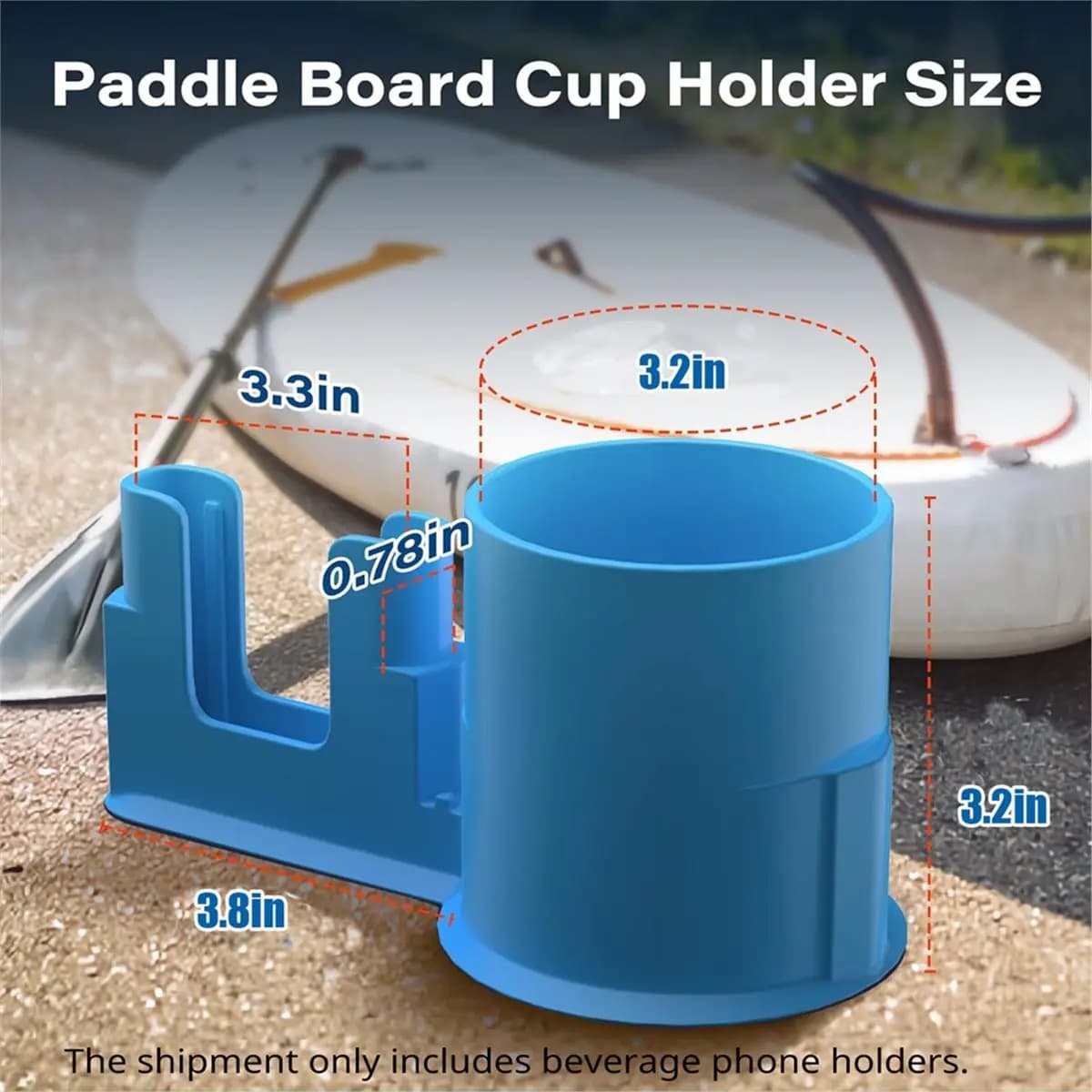 (A01R] Portable Kayak Drink Holder - Fits Surfboard, Paddle Board & More, Anti-Dump Design, 1PC As Show2