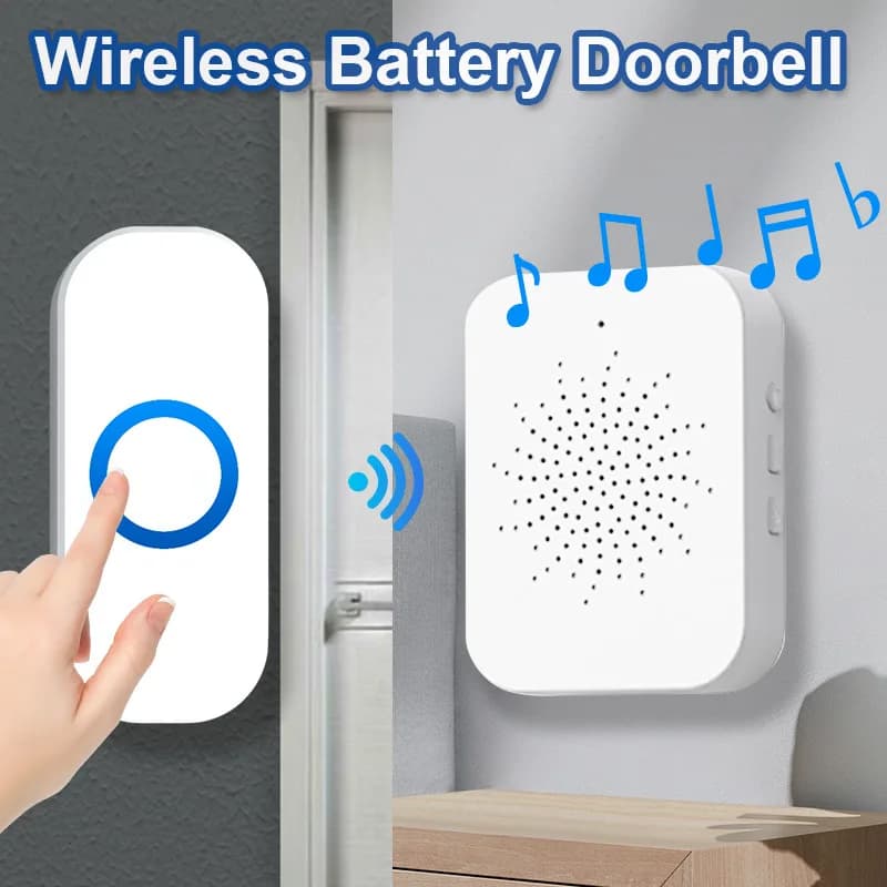 Campanelli wireless USB Smart Home Impermeabile 20 brani Campanello per porta con allarme sonoro forte a lungo raggio Campanello per chiamate facile da installare