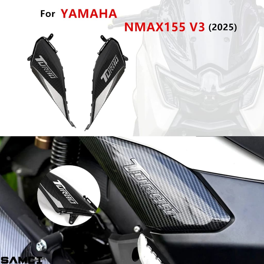 Copertura protettiva del pannello laterale sinistro e destro del motociclo per YAMAHA Nmax2025 nmax155 V3 Accessori decorativi Modello in fibra di carbonio