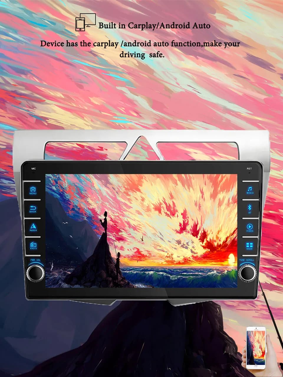 8G + 128G Android 14 Per Kia Picanto Morning 2007 - 2011 Autoradio Audio Multimediale Stereo PC Tablet Monitor GPS 2 Din DVD Carplay