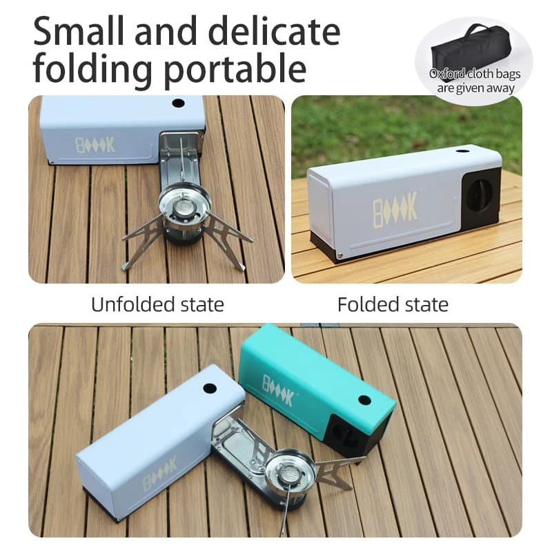 Strong flame folding stove, windproof and portable, outdoor camping hot pot accessories