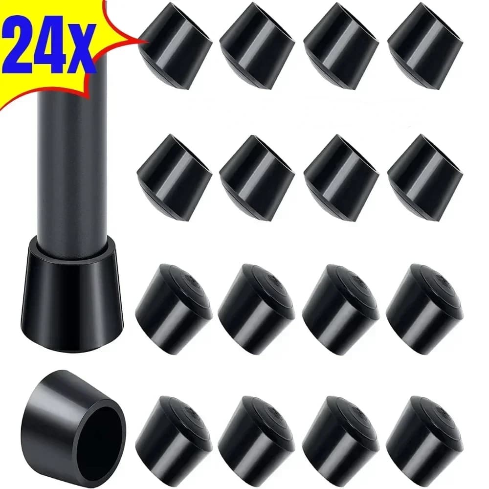 Cuscinetto per gamba della sedia in gomma rotonda 10/16/19/25mm Gamba per mobili Tappo per estremità del tavolo PVC Silenzioso antiscivolo Tappo di protezione del pavimento Copertura del piede