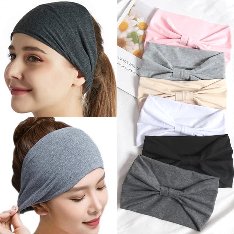 Nuova fascia per capelli da donna Fascia larga elastica per capelli Fascia per yoga Corsa Sport Fascia per capelli Donna Ragazza Trucco Accessori per capelli