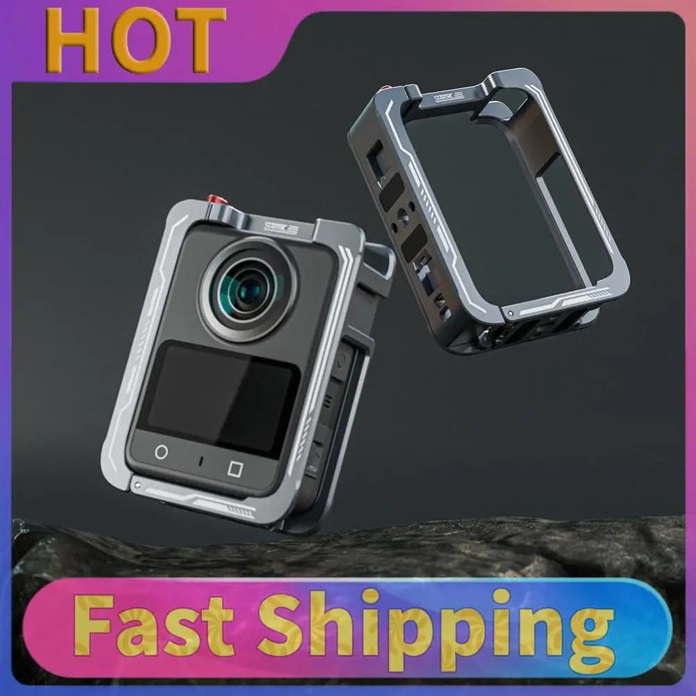 Protective Metal Cam for Camera with Cold Shoe Attachment, Compatible with DJI OSMO 360 Action Camera