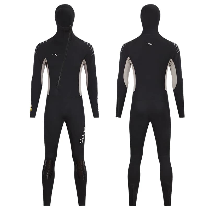3 mm neoprene men's diver Muta from single-piece diver for the whole body Muta with front zip with hood for scuba diving Snorkeling Surf Swimming