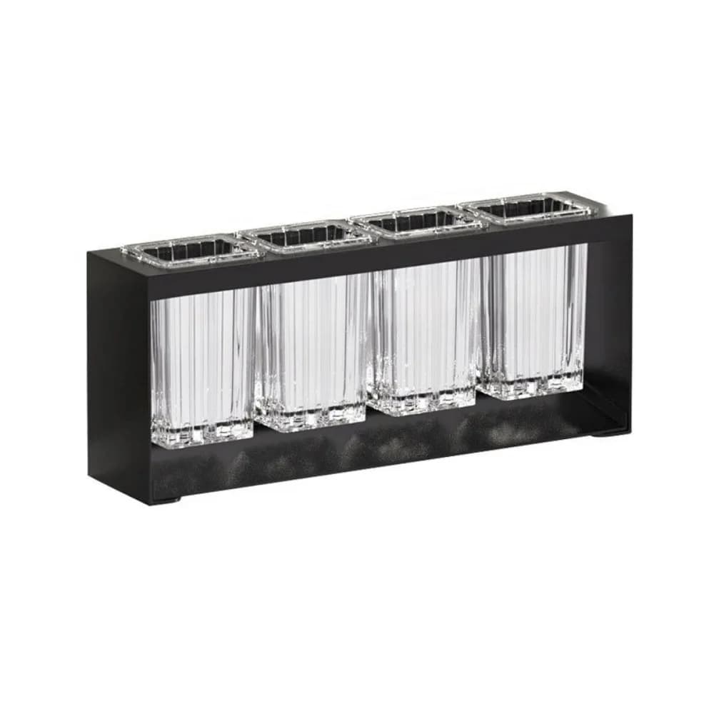 Carbon Steel Electric Toothbrush Holder Large Capacity Space Saving Cutlery Drain Rack Stable Transparent