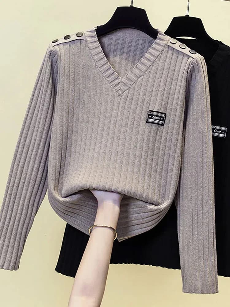 Maglione lavorato a maglia Jacquard di grandi dimensioni Pullover da donna top autunno |