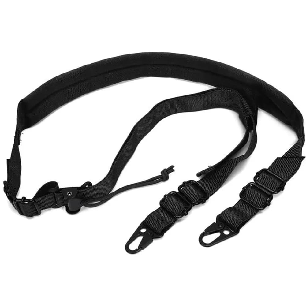 Cinghia tattica per pistola a regolazione rapida con imbracatura per fucile con gancio HK per fucile, fotocamera, balestra, caccia, tiro e sport all'aria aperta