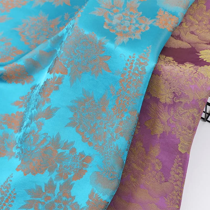 100x150cm Polyester Acrylic Two Color Jacquard Fabric Traditional Chinese Style Print DIY Hanfu Cheongsam Coat Fabric