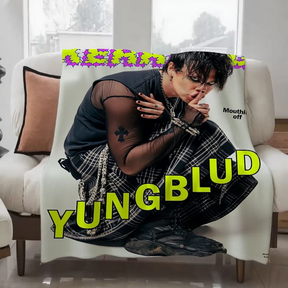 Singer Y-yungblud Blanket Design Lightweight For Dorms, Naps, Living Room, Office,Sofa,All-Season