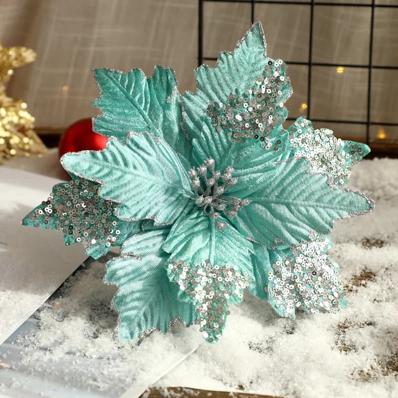 1/3 Pcs 26cm Artificial Flowers Wedding Decorations Christmas Tree Decorations Dried Flowers Home Decor Navidad New Year 2025