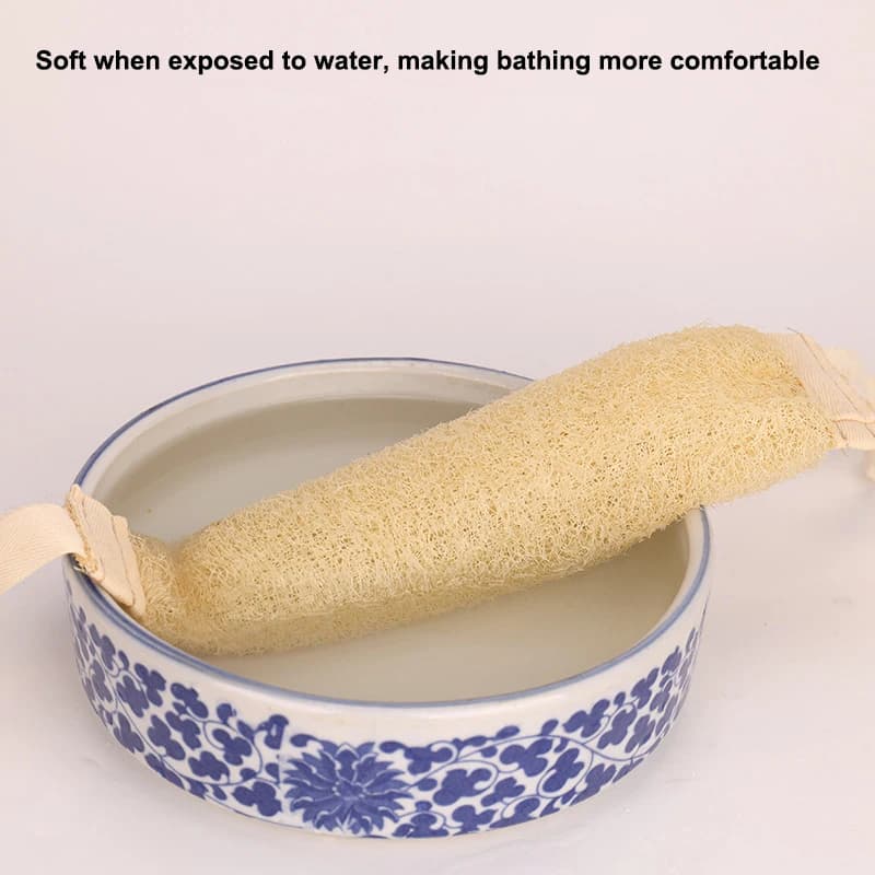 1 Pezzo Spugna Esfoliante Morbida per il Corpo, Spazzola da Bagno per Massaggio Spa, Spugna Scrubber con Cinghia per la Schiena, Strumento per la Pulizia della Pelle