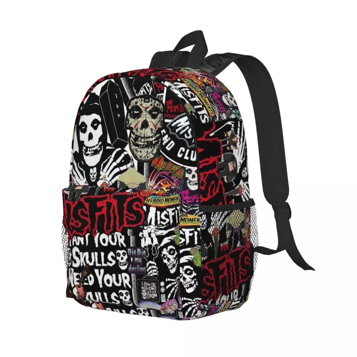 Misfits Skull Zaino Studente Ragazzi Ragazze BookBag Borsa da scuola per bambini Borse a tracolla per laptop per uomo Donna