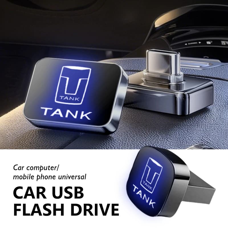 Car Dashboard Portable Storage 32GB/64GB Square USB Flash Drive For TANK Great Wall 300 400 500 700 800