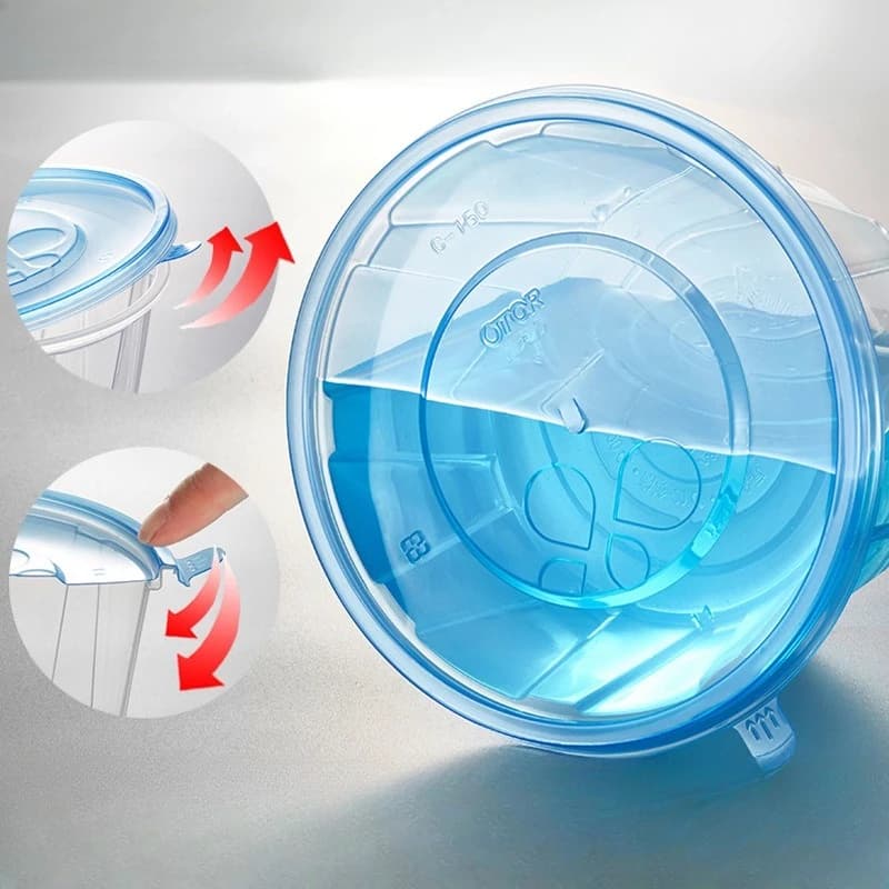 Disposable PP plastic round food container with transparent takeaway bowl with lid