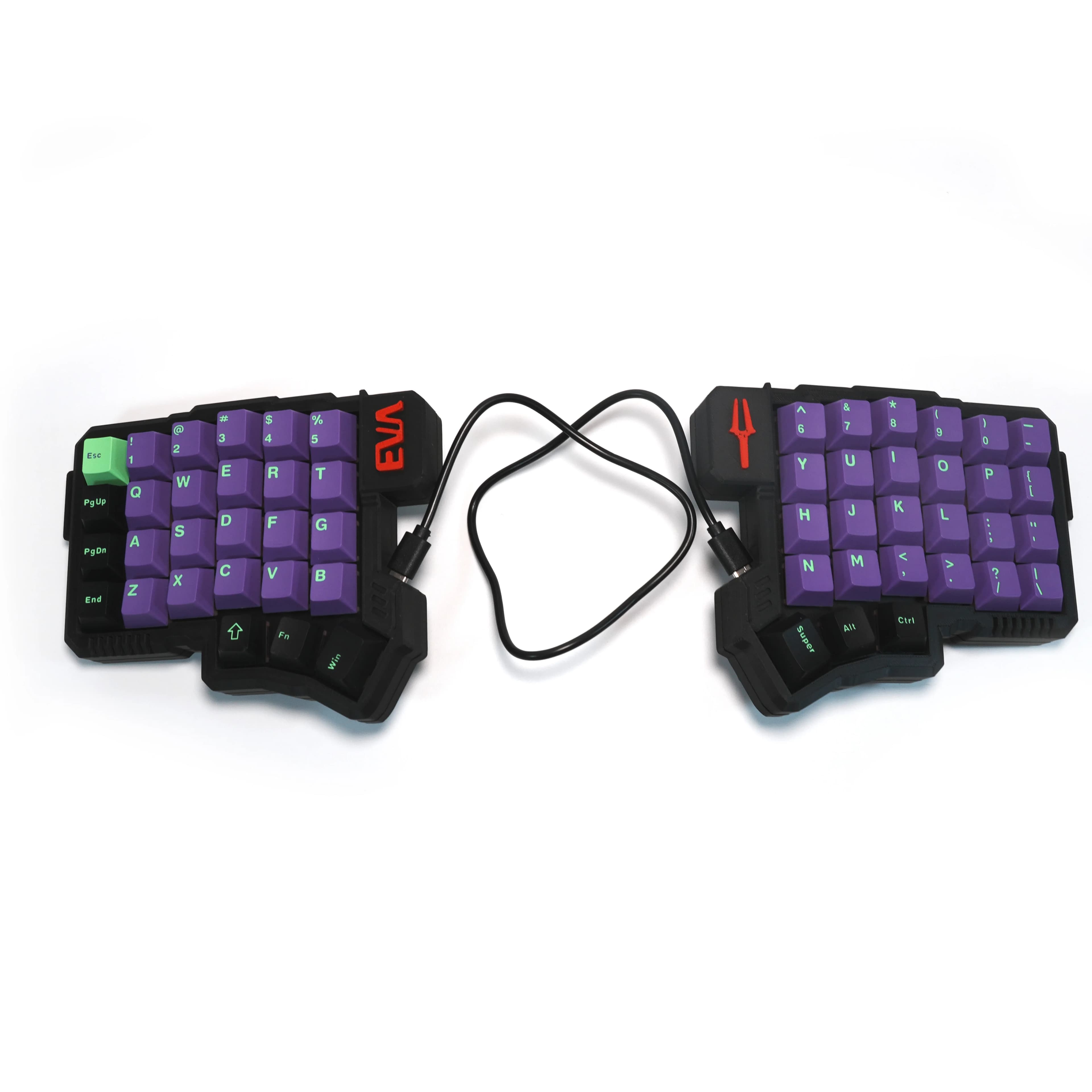 Silakka54 Kit tastiera ergonomica con tastiera divisa con supporto inclinabile regolabile Tastiera da gioco hot swap personalizzata QMK/VIAL