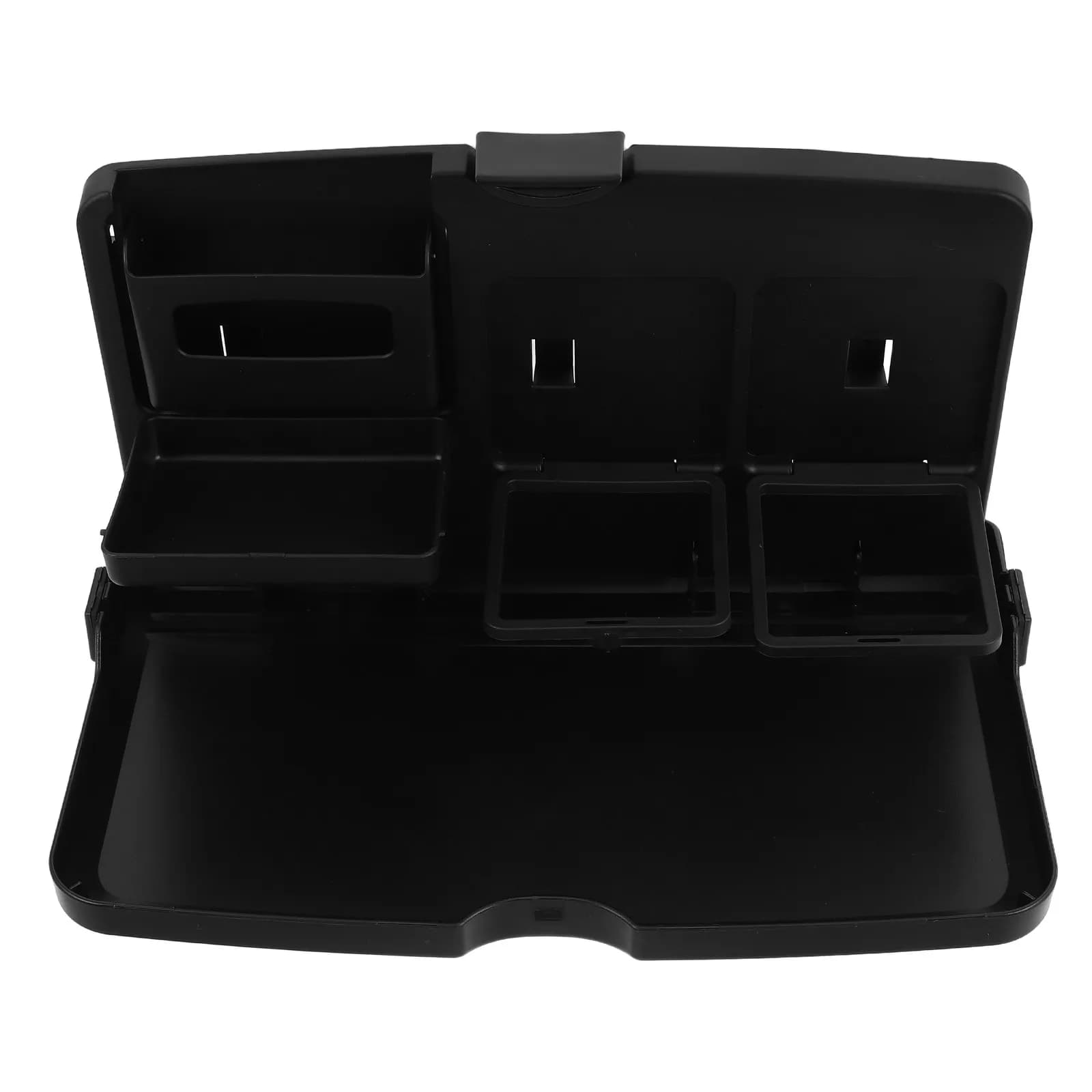 Foldable car seat folding table, to eat, work, laptop desk, phone and drink anti-slip support, portable car organizer, travel desk