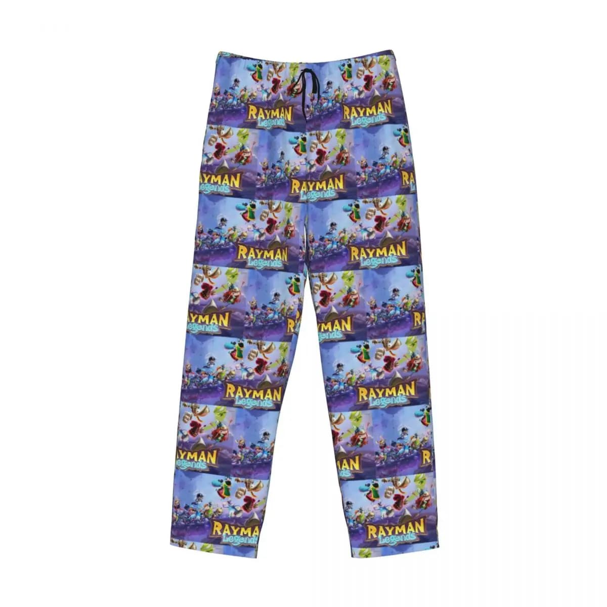 Giochi di cartoni animati personalizzati Rayman Legends Pantaloni da pigiama da uomo Pigiami da notte Pantaloni da salotto con tasche