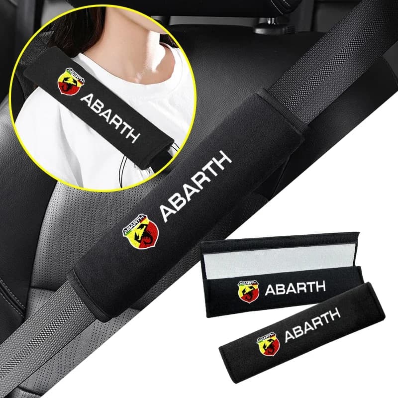 2 pz/lotto Car Styling Cintura di Sicurezza Copertura di Puro Cotone Per Abarth Punto 124 125 500 Stilo Ducato Freemont 600 Panda Siena Accessori
