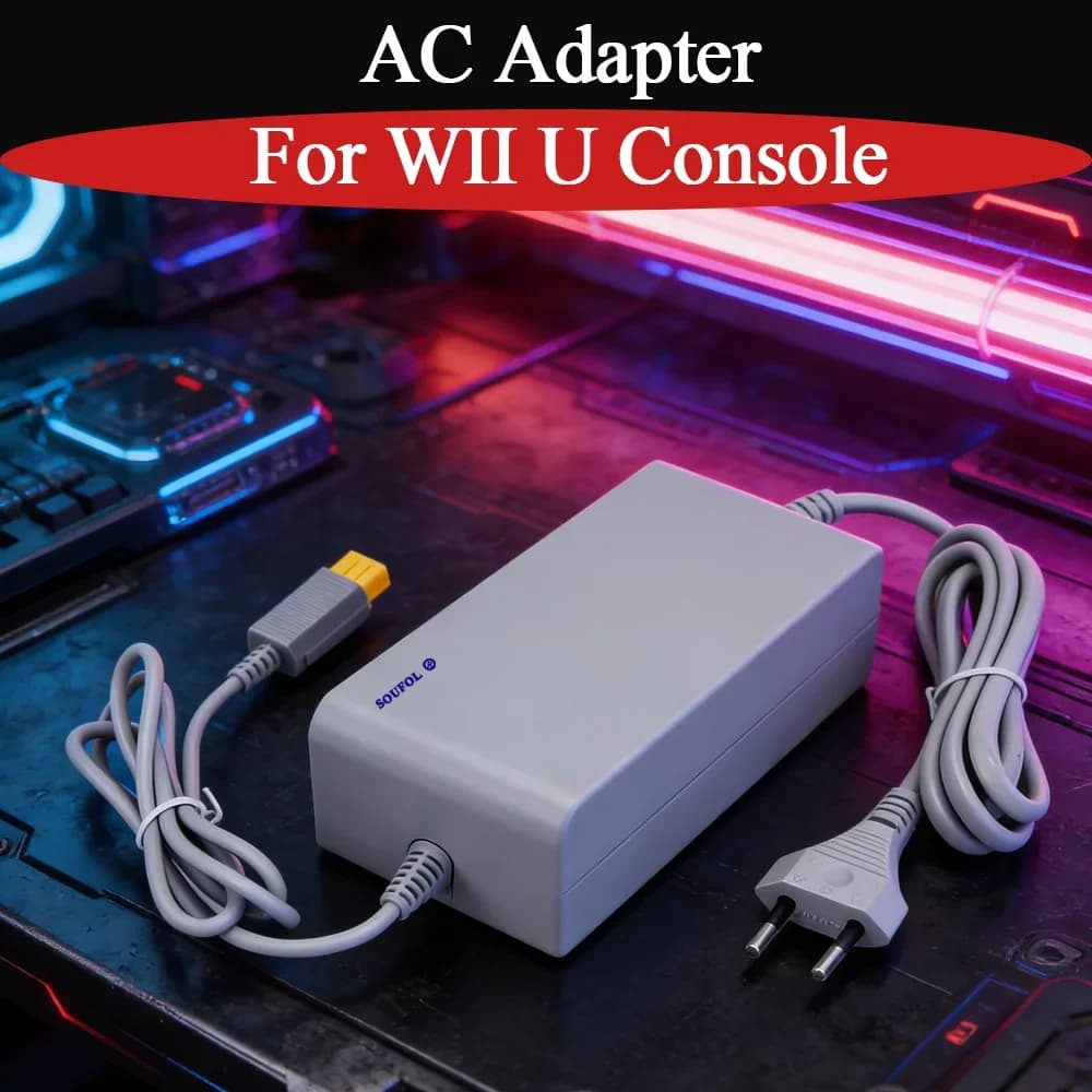 Nuovo Adattatore AC per Console WII U con Spina EU/US - 100-240V 50/60Hz, Alimentatore da Parete per Casa, Caricabatterie per Accessori Console WII U