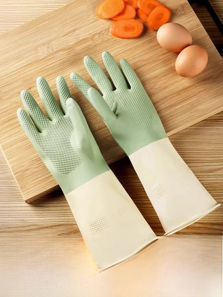 Guanti in lattice Thiened Pulizia impermeabile Cucina Diwaing Lavanderia Antiscivolo Resistente all'usura Protezione del lavoro Gl...