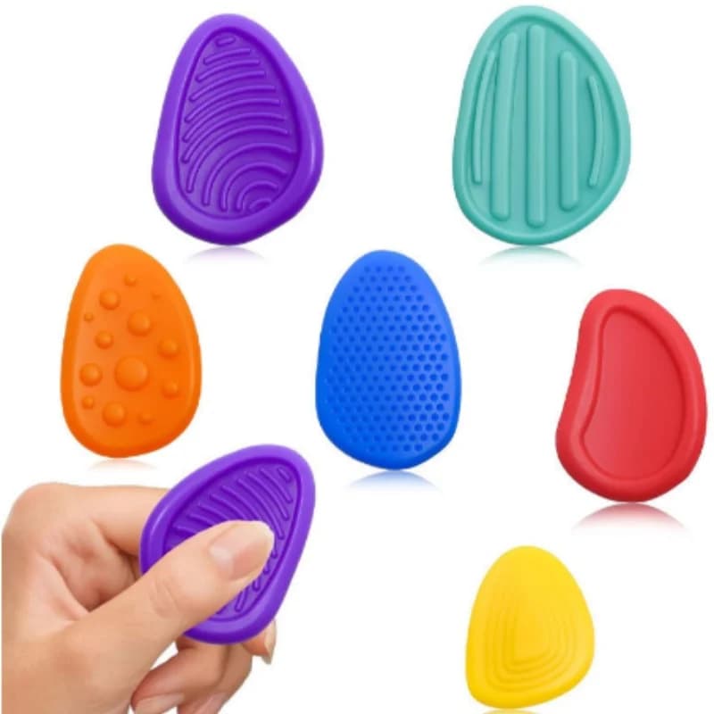 Set di 6 Giocattoli Sensoriali Antistress per Bambini e Adulti - Giochi Morbidi Testurizzati per Alleviare l'Ansia e il Stress, Strumenti Calmanti per Autismo e ADHD