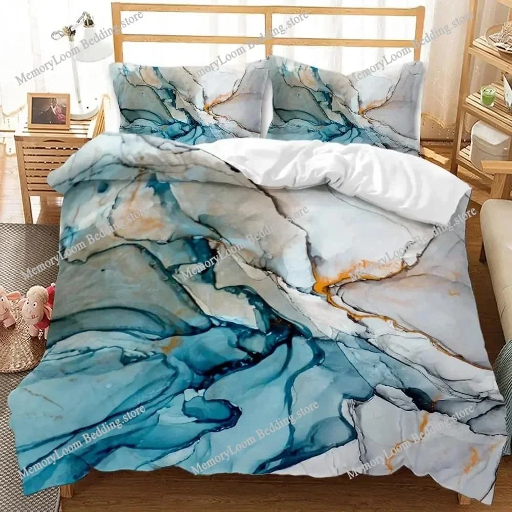 Marble Duvet Cover Set Tie Dye Modern Art Abstract Twin Bedding Set Double Queen King Microfiber Comforter 3D Print Quilt Cover