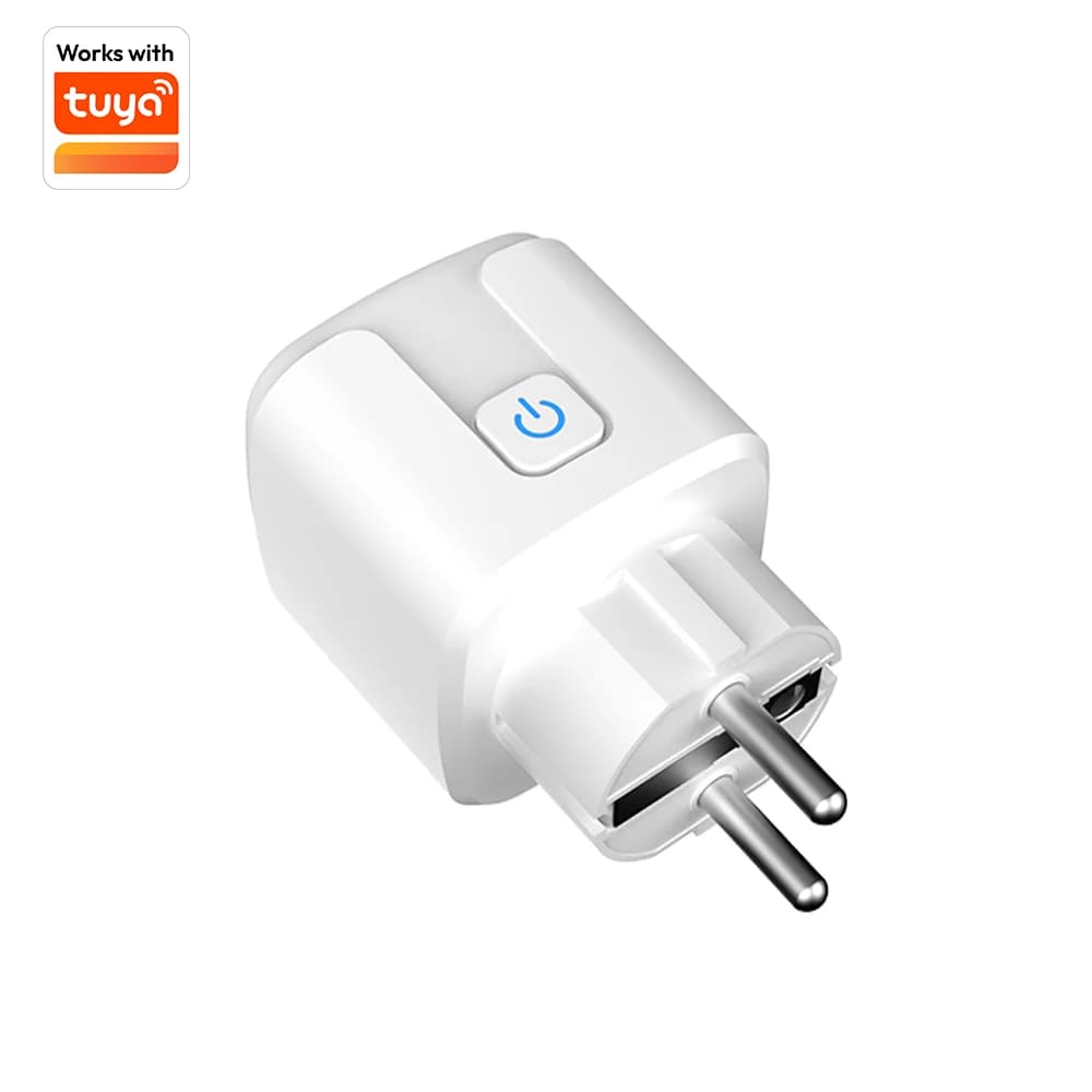 Tuya's custom Zigbee protocol, 16A EU smart plug, supports energy consumption monitoring, compatible with Google Home and Alexa