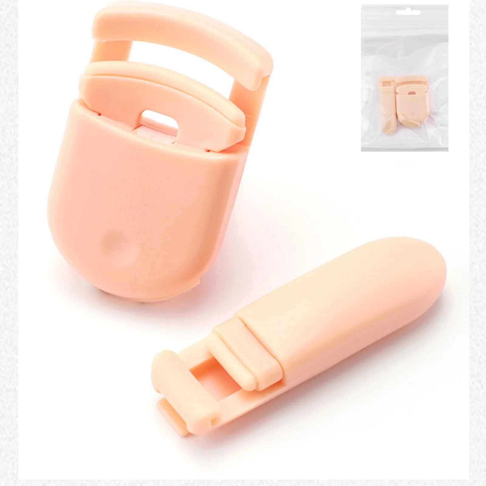 2 pezzi piegaciglia portatile pressa arricciacapelli ciglia grandangolari set piegaciglia locale aiuti in plastica strumento per il trucco dello styling