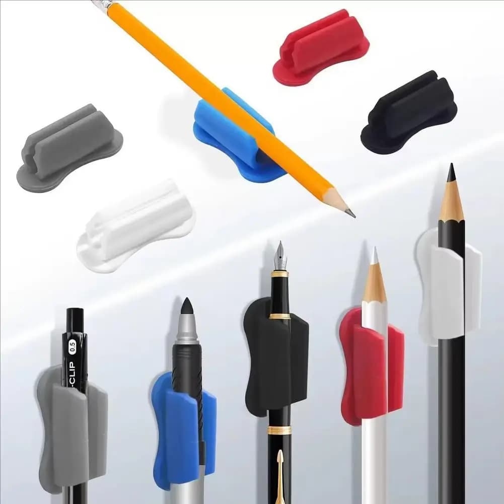 1 pz portapenne autoadesivo matita da scrivania per bambini studente costruzione ufficio Ganizer clip per monitor per auto da parete in silicone a doppia fessura