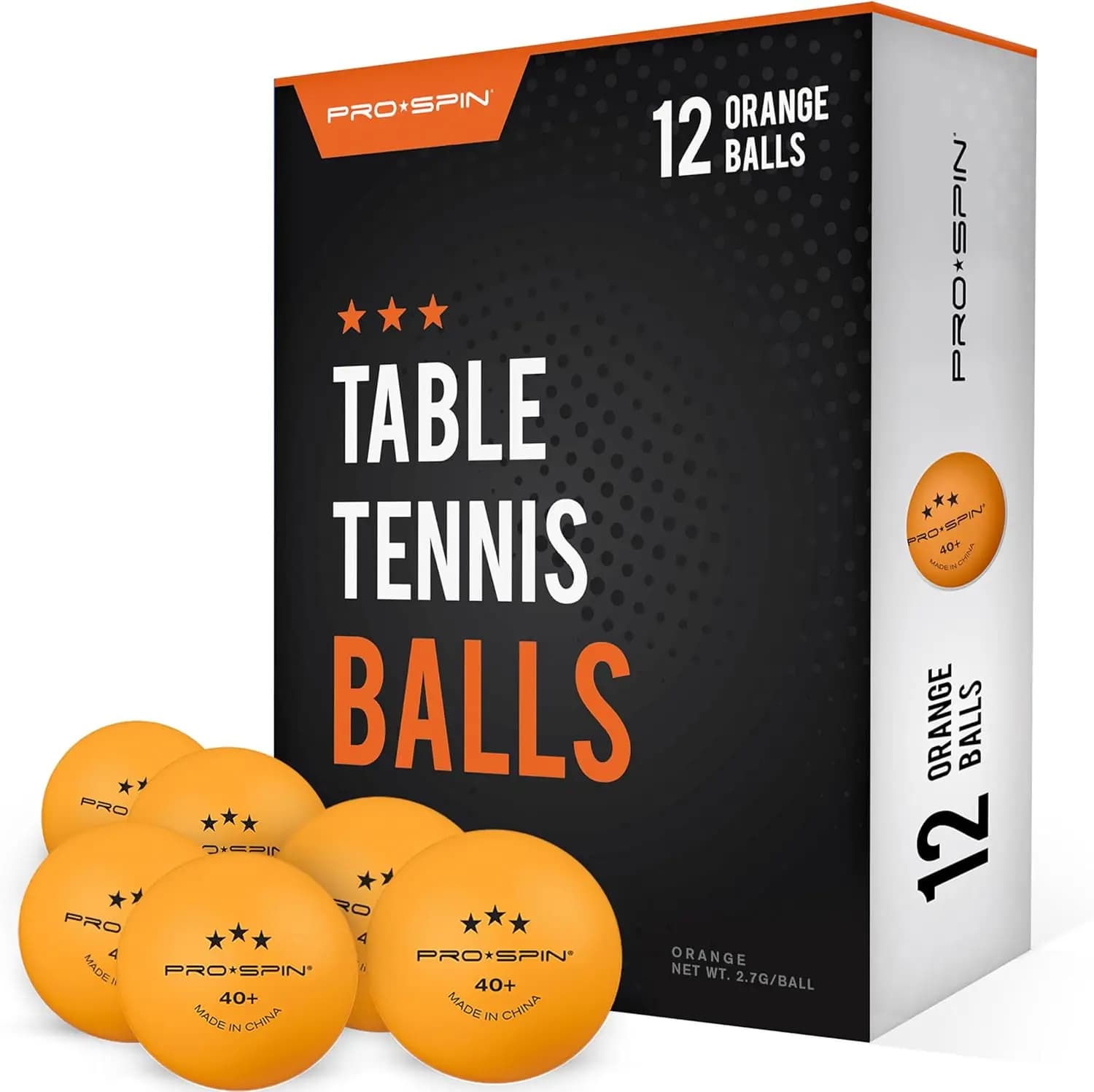 Palline da Ping Pong Premium Arancioni - ABS 40+ ad Alte Prestazioni, Resistenti per Uso Interno ed Esterno