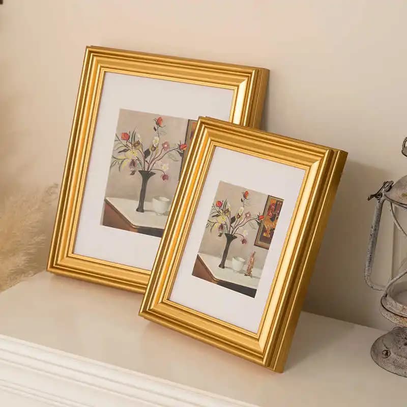 Cornice creativa in oro Cornice per foto versatile per opere d'arte da 8 pollici, 10 pollici e A4 Display orizzontale e verticale Decorazioni per la casa