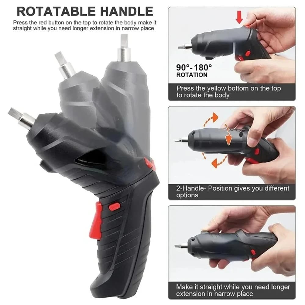 3.6V Cordless Electric Tool Set For Home Maintenance300mAh Lithium Battery Mini Drill Power Screwdriver Repair Tool Kit With Box