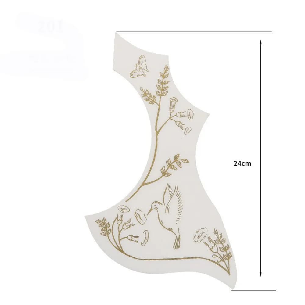 New Self-adhesive Folk Acoustic Guitar Pickguard ABS Bird Shape Pick Guard Sticker DIY Printed Pattern Scratch Plate