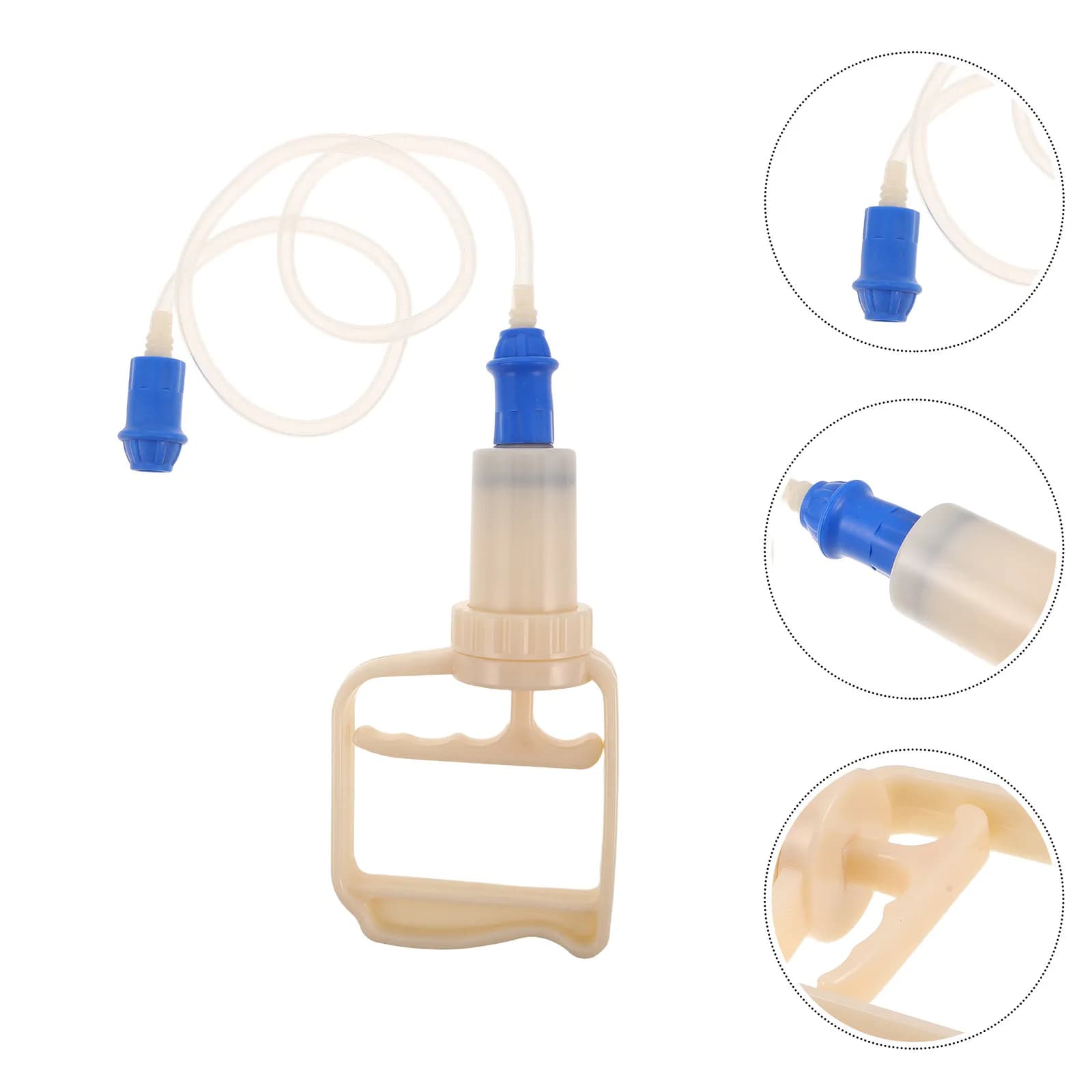 Pompa a Vuoto Manuale per Coppettazione, Pistola di Aspirazione Portatile con Tubo di Prolunga, Tubo di Ricambio per Massaggi e Spa Domestica