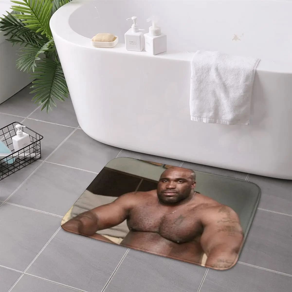 Big Dick Black Guy Meme Barry Woodses Anti-slip Doormat Floor Mat Carpet Rug for Entrance Home Bathroom Living room Footpad Mats