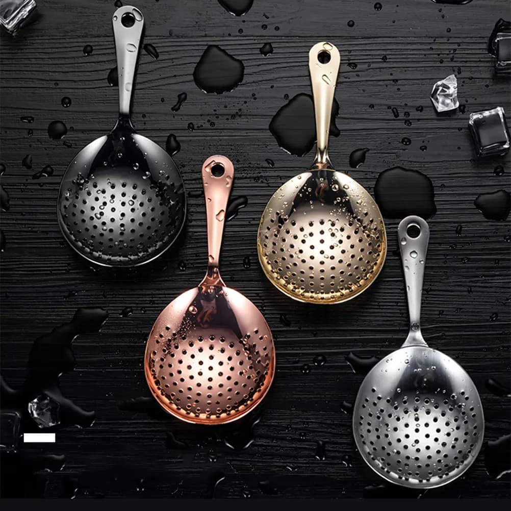 Colino per Cocktail in Acciaio Inox 304, Accessorio da Bar per Casa, Mixologia Professionale, Shaker con Rete Fine, Bicchiere per Miscelazione, Rosa